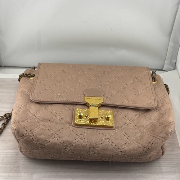 Marc Jacobs Pink and Gold Quilted Shoulder Bag - Picture 10 of 10